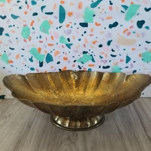 Vintage Brass Large bowl Brass Container Home decor Small brass container